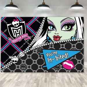 5x3 Ft Monster Themed Birthday Decoration Background, Devil high School Party Supplies Decoration Banner for Photography Background, Boy and Girl Children's Birthday Party Decoration (B Style) 5x3 Ft Monster Themed Birthday Decoration Background, Devil high School Party Supplies Decoration Banner for Photography Background, Boy and Girl Children's Birthday Party Decoration (B Style)