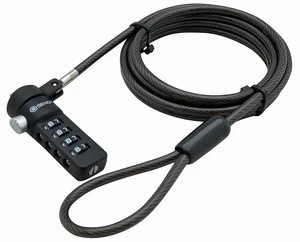 Black Notebook/Laptop Combination Lock Security Cable Black Notebook/Laptop Combination Lock Security Cable