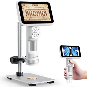 Digital Microscope, 5" 1080P Coin Microscope Camera Error Coin Microscope with 7.3" Metal Stand, Handheld USB Coin Magnifier, 8 Adjustable LED Lights, Windows Mac PC Compatible Digital Microscope, 5" 1080P Coin Microscope Camera Error Coin Microscope with 7.3" Metal Stand, Handheld USB Coin Magnifier, 8 Adjustable LED Lights, Windows Mac PC Compatible