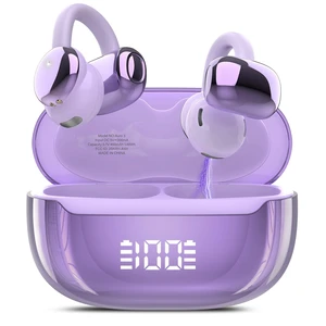 Open Ear Earbuds Wireless Clip on Headphones Bluetooth 5.4 Ear Buds with DNN Noise Cancelling, 48H Playtime, Low Latency, Fashion Design, Secure Fit, Clear Sound for Music & Calls (Purple) Open Ear Earbuds Wireless Clip on Headphones Bluetooth 5.4 Ear Buds with DNN Noise Cancelling, 48H Playtime, Low Latency, Fashion Design, Secure Fit, Clear Sound for Music & Calls (Purple)