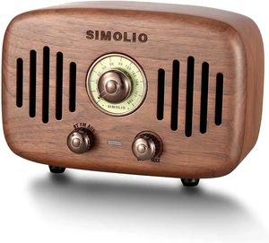 Vintage Radio Retro Wooden Bluetooth Speakers, FM Radio & AUX in Loud and Powerful 2x8W Ultimate Stereo Sound, Nature Black Walnut Speaker, Bluetooth CSR Chip, HD Sound & Bass, Gift Ideas Vintage Radio Retro Wooden Bluetooth Speakers, FM Radio & AUX in Loud and Powerful 2x8W Ultimate Stereo Sound, Nature Black Walnut Speaker, Bluetooth CSR Chip, HD Sound & Bass, Gift Ideas