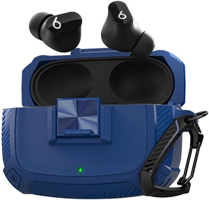 for Beats Studio Buds Case Cover, Studio Buds Plus Case 2023 with Lock Studios Bud +Drop Resistant Earbuds Cases with Keychain for Beats Studios Bud 2021/ Buds+ 2023, Blue for Beats Studio Buds Case Cover, Studio Buds Plus Case 2023 with Lock Studios Bud +Drop Resistant Earbuds Cases with Keychain for Beats Studios Bud 2021/ Buds+ 2023, Blue