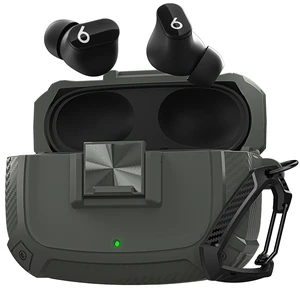 for Beats Studio Buds Case Cover, Studio Buds Plus Case 2023 with Lock Studios Bud + Shockproof Protective Earbuds Cases with Keychain for Beats Studios Bud 2021/ Buds+ 2023, Gray for Beats Studio Buds Case Cover, Studio Buds Plus Case 2023 with Lock Studios Bud + Shockproof Protective Earbuds Cases with Keychain for Beats Studios Bud 2021/ Buds+ 2023, Gray