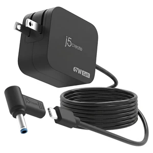 65W GaN PD USB-C Foldable Mini Charger with HP DC Converter Suitable for MacBook Pro/Air M2/M1, Dell XPS, HP, iPad Pro, Steam Deck, Laptops, Galaxy S22/S21/S20 (JUP1565) 65W GaN PD USB-C Foldable Mini Charger with HP DC Converter Suitable for MacBook Pro/Air M2/M1, Dell XPS, HP, iPad Pro, Steam Deck, Laptops, Galaxy S22/S21/S20 (JUP1565)