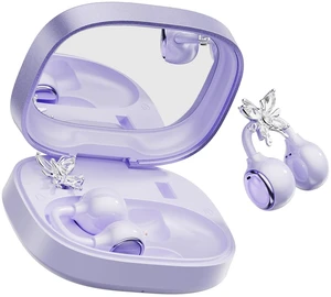 Open Ear Clip on Earbuds Bluetooth 6.0, Powder Case with LED Mirror, Detachable Crystal Butterfly Ear Clips & Bracelet, IPX6 40H Playtime, Cute Wireless Earbuds for Women Girls GiftsPurple Open Ear Clip on Earbuds Bluetooth 6.0, Powder Case with LED Mirror, Detachable Crystal Butterfly Ear Clips & Bracelet, IPX6 40H Playtime, Cute Wireless Earbuds for Women Girls GiftsPurple