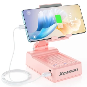 Gifts for Men Women,Cell Phone Stand with Bluetooth Speaker,Cool Tech Gadgets,Unique Birthday Gifts for Men Husband Mom Dad-Pink Gifts for Men Women,Cell Phone Stand with Bluetooth Speaker,Cool Tech Gadgets,Unique Birthday Gifts for Men Husband Mom Dad-Pink