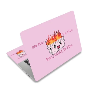 Laptop Skin Sticker Decal, 17 17.3 inch Laptop Art Decal Universal Cover, Decorative Stickers Notebook Skin Protector, I'm Fine Pink Laptop Skin Sticker Decal, 17 17.3 inch Laptop Art Decal Universal Cover, Decorative Stickers Notebook Skin Protector, I'm Fine Pink