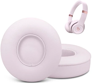 Replacement Earpads for Beats Solo 4 Wireless On-Ear Headphones -Cloud Pink Solo4 Ear Pad Cushions with Premium Protein Leather Durable Foam Replacement Earpads for Beats Solo 4 Wireless On-Ear Headphones -Cloud Pink Solo4 Ear Pad Cushions with Premium Protein Leather Durable Foam