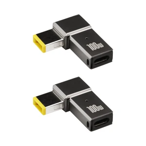 2Pcs USB C to Slim Tip Adapter, 100W 5A Laptop Charging Cable Adapter with USB C Female Input to Slim Tip Rectangle, Zinc Alloy PD Charge Converter for Lenovo Laptops 2Pcs USB C to Slim Tip Adapter, 100W 5A Laptop Charging Cable Adapter with USB C Female Input to Slim Tip Rectangle, Zinc Alloy PD Charge Converter for Lenovo Laptops