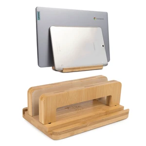 3 Slots Bamboo Wood Vertical Laptop Stand, Adjustable Wooden Laptop Holder, Non-Slip Laptop Dock Compatible with Apple MacBook, Microsoft Surface, Gaming Laptops, IPad, Tablets 3 Slots Bamboo Wood Vertical Laptop Stand, Adjustable Wooden Laptop Holder, Non-Slip Laptop Dock Compatible with Apple MacBook, Microsoft Surface, Gaming Laptops, IPad, Tablets