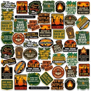 Survivor Iconic Quotes 50ct Die Cut Vinyl, Tablet, Indoor & Outdoor Use Officially Licensed Survivor Stickers Great for Water Bottles, Skateboards, Luggage, Laptops, Bumpers & Cars Survivor Iconic Quotes 50ct Die Cut Vinyl, Tablet, Indoor & Outdoor Use Officially Licensed Survivor Stickers Great for Water Bottles, Skateboards, Luggage, Laptops, Bumpers & Cars