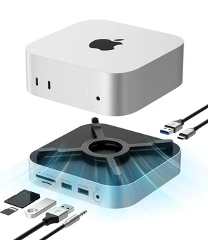 Mac mini M4, M6, M5 Pro Dock & Stand with 8TB NVMe SSD Enclosure 10Gbps USB-C & USB-A, SD/TF, Audio, One-Click Boot, Enhanced Self-Cooling, Mac Mini Hub for M6 / M5 Pro / M4 / M4 Pro Mac mini M4, M6, M5 Pro Dock & Stand with 8TB NVMe SSD Enclosure 10Gbps USB-C & USB-A, SD/TF, Audio, One-Click Boot, Enhanced Self-Cooling, Mac Mini Hub for M6 / M5 Pro / M4 / M4 Pro