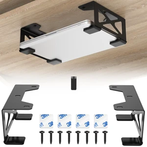 Under Desk Laptop Mount, Metal Under Desk Shelf Holder compatible for MacBook,Mini PC,Xbox Series S,Xbox One S/X, Under Laptop Storage Mount Under Desk Laptop Mount, Metal Under Desk Shelf Holder compatible for MacBook,Mini PC,Xbox Series S,Xbox One S/X, Under Laptop Storage Mount