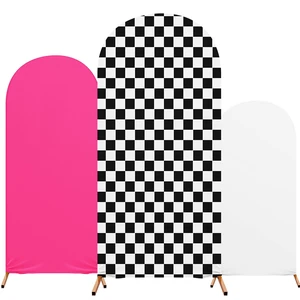 3 Happy Arch Cover, White, Hot Pink, Black-White, Simple Style Fitted Stretch Spandex Backdrop, One Happy Dude Theme for Birthday, 4ft 5ft 6ft Frames, Kids Party Sport Event 3 Happy Arch Cover, White, Hot Pink, Black-White, Simple Style Fitted Stretch Spandex Backdrop, One Happy Dude Theme for Birthday, 4ft 5ft 6ft Frames, Kids Party Sport Event