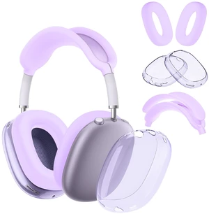 4 in 1 Case Cover for AirPods Max 2/1 (Purple) Headband/Ear Cups/Ear Pads Cover, All-Round Protection Soft Silicone and Clear TPU Headphone Case for AirPods Max 2 4 in 1 Case Cover for AirPods Max 2/1 (Purple) Headband/Ear Cups/Ear Pads Cover, All-Round Protection Soft Silicone and Clear TPU Headphone Case for AirPods Max 2