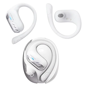 Open Ear Wireless Headphones Bluetooth 5.4 for Running & Workouts, Over The Ear Earbuds with IPX5 Waterproof Ear Hooks, Surround Sound, LED Display & Lanyard (White - Mirage) Open Ear Wireless Headphones Bluetooth 5.4 for Running & Workouts, Over The Ear Earbuds with IPX5 Waterproof Ear Hooks, Surround Sound, LED Display & Lanyard (White - Mirage)