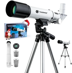 Telescope for Kids 50mm Aperture 360mm AZ Astronomical Portable Telescope for Adults Beginners with Upgraded Tripod White Telescope for Kids 50mm Aperture 360mm AZ Astronomical Portable Telescope for Adults Beginners with Upgraded Tripod White