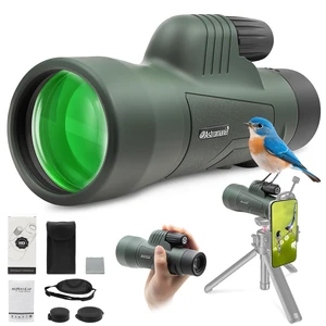 Monocular Telescope 12x50 BAK4 High Powered Monoculars for Adult Compact Portable Waterproof Monocular with Hand Strap, Lightweight Handheld Pocket Telescope, Bird Watching Hunting Camping Monocular Telescope 12x50 BAK4 High Powered Monoculars for Adult Compact Portable Waterproof Monocular with Hand Strap, Lightweight Handheld Pocket Telescope, Bird Watching Hunting Camping
