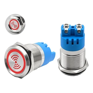 2PCS DC24V 19mm Electronic Stainless Steel Active Piezo Buzzer Waterproof IP67 Continuous Sounder 110dB Metal Buzzer Alarm with Red Flash Indicator 2PCS DC24V 19mm Electronic Stainless Steel Active Piezo Buzzer Waterproof IP67 Continuous Sounder 110dB Metal Buzzer Alarm with Red Flash Indicator