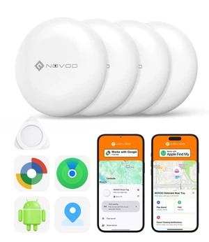 Air Tracker Tags Compatible with iOS & Google Find My (4-Pack) Bluetooth Smart Tracking Tag with Loud 80dB Alarm, Replaceable Battery, GPS Tracker for Key, Bag, Passport, Luggage Air Tracker Tags Compatible with iOS & Google Find My (4-Pack) Bluetooth Smart Tracking Tag with Loud 80dB Alarm, Replaceable Battery, GPS Tracker for Key, Bag, Passport, Luggage