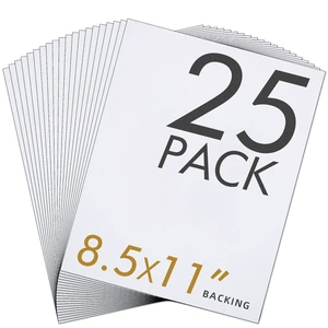 25 Pack 8.5x11 Mat Boards, 4-Ply Acid-Free Backing Boards Ideal for Framing Photos, Art Prints, Paintings, Posters and DIY Craft Projects 25 Pack 8.5x11 Mat Boards, 4-Ply Acid-Free Backing Boards Ideal for Framing Photos, Art Prints, Paintings, Posters and DIY Craft Projects