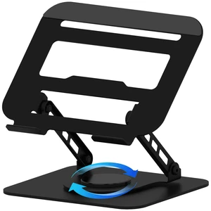 360° Rotation Laptop Stand for Desk Multi-Angle Adjustable, Black Laptop Holder Riser, Stable Base, Fully Foldable, Easy to Storage, Fit for MacBook Pro/Air Devices Up to 18 360° Rotation Laptop Stand for Desk Multi-Angle Adjustable, Black Laptop Holder Riser, Stable Base, Fully Foldable, Easy to Storage, Fit for MacBook Pro/Air Devices Up to 18