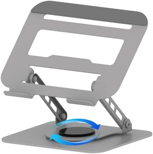 360° Rotation Laptop Stand for Desk Multi-Angle Adjustable, Silvery Laptop Holder Riser, Stable Base, Fully Foldable, Easy to Storage, Fit for MacBook Pro/Air Devices Up to 18 360° Rotation Laptop Stand for Desk Multi-Angle Adjustable, Silvery Laptop Holder Riser, Stable Base, Fully Foldable, Easy to Storage, Fit for MacBook Pro/Air Devices Up to 18