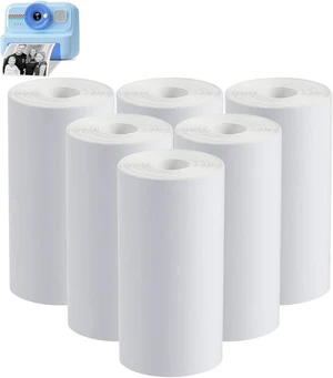 Instant Cameras Instant Print Paper, 6 Rolls Black & White Print Paper for KC02 Kids Instant Print Camera, NO-Ink HD Printing Thermal Print Paper Set - 6 Meters Instant Cameras Instant Print Paper, 6 Rolls Black & White Print Paper for KC02 Kids Instant Print Camera, NO-Ink HD Printing Thermal Print Paper Set - 6 Meters