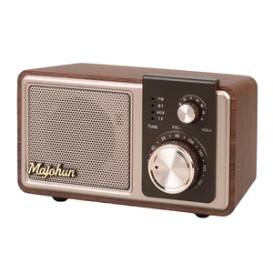 P07 Retro Wood Mini Bluetooth Speaker with FM Radio, Aux-in & TF Card Brown Walnut Wood Retro Speaker with Classic FM Radio Vintage Desktop Decor with Stable Bluetooth & Multi-Mode Playback P07 Retro Wood Mini Bluetooth Speaker with FM Radio, Aux-in & TF Card Brown Walnut Wood Retro Speaker with Classic FM Radio Vintage Desktop Decor with Stable Bluetooth & Multi-Mode Playback