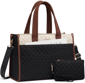 Laptop Tote Bag for Women,Canvas Work Tote Bag for Women with Clutch Purse,17.3 Inch Computer Briefcase Bag,Professional Teacher Business Office Bag,Lightweight Shoulder Travel Laptop Tote Bag for Women,Canvas Work Tote Bag for Women with Clutch Purse,17.3 Inch Computer Briefcase Bag,Professional Teacher Business Office Bag,Lightweight Shoulder Travel