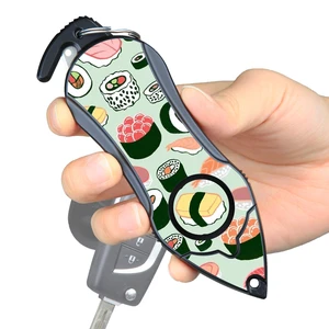 USA 140dB Siren Personal Safety Alarm Keychain Emergency Tool Sushi Panic Alarm Siren, Seatbelt Cutter, Car Window Breaker, Safety Device for Women Kid USA 140dB Siren Personal Safety Alarm Keychain Emergency Tool Sushi Panic Alarm Siren, Seatbelt Cutter, Car Window Breaker, Safety Device for Women Kid