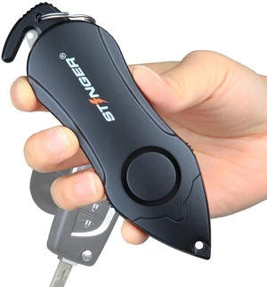 USA 140dB Siren Personal Safety Alarm Keychain Emergency Tool Black Panic Alarm Siren, Seatbelt Cutter, Car Window Breaker, Safety Device for Women Kid(Black) USA 140dB Siren Personal Safety Alarm Keychain Emergency Tool Black Panic Alarm Siren, Seatbelt Cutter, Car Window Breaker, Safety Device for Women Kid(Black)