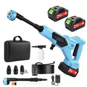 Cordless Portable Washer, Handheld Washer, Battery Operated Washer with 5M Elastic Hose for Car Home with Storage Boxes 120bar Cordless Portable Washer, Handheld Washer, Battery Operated Washer with 5M Elastic Hose for Car Home with Storage Boxes 120bar