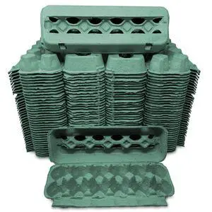 Vented Paper Pulp Egg Cartons - Teal (72) Vented Paper Pulp Egg Cartons - Teal (72)