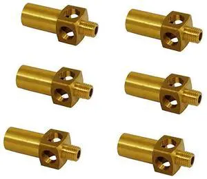 Brass Replacement Tips Nozzles for 16 Tips LP Jet Burner - Pack of 6 Brass Replacement Tips Nozzles for 16 Tips LP Jet Burner - Pack of 6
