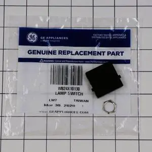 WB24X10130 Push Button Range Vent Hood Light Switch - Black - Manual Operation WB24X10130 Push Button Range Vent Hood Light Switch - Black - Manual Operation