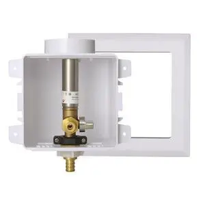 Icemaker Outlet Box with Water Hammer Arrestor,1/2 Inch Crimp PEX Inlet and 1/4 Inch OD Compression Outlet Connection Ice Maker Boxes,Refrigerator Water Line Kit Icemaker Outlet Box with Water Hammer Arrestor,1/2 Inch Crimp PEX Inlet and 1/4 Inch OD Compression Outlet Connection Ice Maker Boxes,Refrigerator Water Line Kit