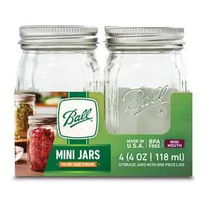 Ball 4 oz Mini Jars, 4 Count Ball 4 oz Mini Jars, 4 Count