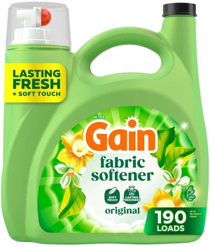 Gain Liquid Laundry Fabric Softener and Conditioner, Original Scent, 140 fl oz, 190 Loads Gain Liquid Laundry Fabric Softener and Conditioner, Original Scent, 140 fl oz, 190 Loads