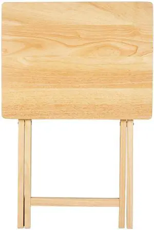 Mainstays Rubberwood Folding TV Tray Table, Natural Mainstays Rubberwood Folding TV Tray Table, Natural