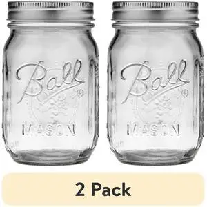 (2 pack) Ball Regular Mouth Pint Single (2 pack) Ball Regular Mouth Pint Single