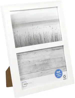 Mainstays Linear Picture Frame, Holds Two 4 x 6 Photos, White Mainstays Linear Picture Frame, Holds Two 4 x 6 Photos, White