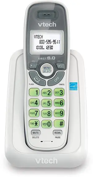 DECT 6.0 Cordless Phone with Caller ID, White, 1 Handset Home Office Landline Telephone DECT 6.0 Cordless Phone with Caller ID, White, 1 Handset Home Office Landline Telephone