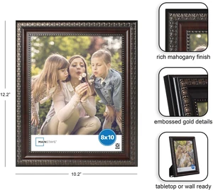 8 x 10 Inch Tabletop Picture Frame, Mahogany Finish Desktop Photo Display Frame for Home Decor 8 x 10 Inch Tabletop Picture Frame, Mahogany Finish Desktop Photo Display Frame for Home Decor