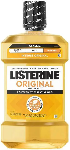 Listerine Original Intense Antiseptic Mouthwash for Bad Breath & Plaque Oral Care, 1.5 L Listerine Original Intense Antiseptic Mouthwash for Bad Breath & Plaque Oral Care, 1.5 L