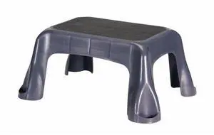 Rubbermaid Plastic Step Stool, In-Mold Tread, 1-Step, Gray Rubbermaid Plastic Step Stool, In-Mold Tread, 1-Step, Gray
