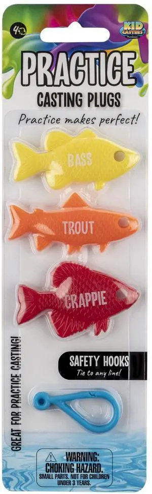 (4 pack) Kid Casters Practice Fishing Casting Plugs - 3 Pack (4 pack) Kid Casters Practice Fishing Casting Plugs - 3 Pack