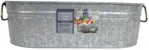 Better Homes & Gardens Galvanized Oval Tub, 20.27 in x 11.22 in x 5.70 in Better Homes & Gardens Galvanized Oval Tub, 20.27 in x 11.22 in x 5.70 in