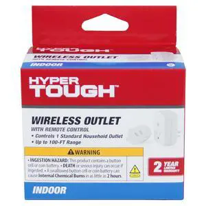 Hyper Tough Indoor 1-Outlet Wireless Remote Control, White Hyper Tough Indoor 1-Outlet Wireless Remote Control, White