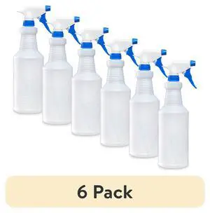 (6 pack) Great Value Spray Bottle, Plastic, 32 oz, Single Count (6 pack) Great Value Spray Bottle, Plastic, 32 oz, Single Count